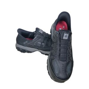 Skechers Cankton Faison Steel Toe Black  Slip-ins Work Safety Shoes Mens Size 13